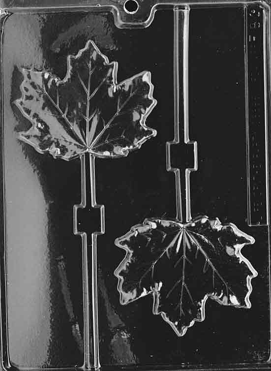 Large Maple Leaf Lollipop Chocolate Mould by Home Chocolate Factory - professional pastry and chocolate equipment