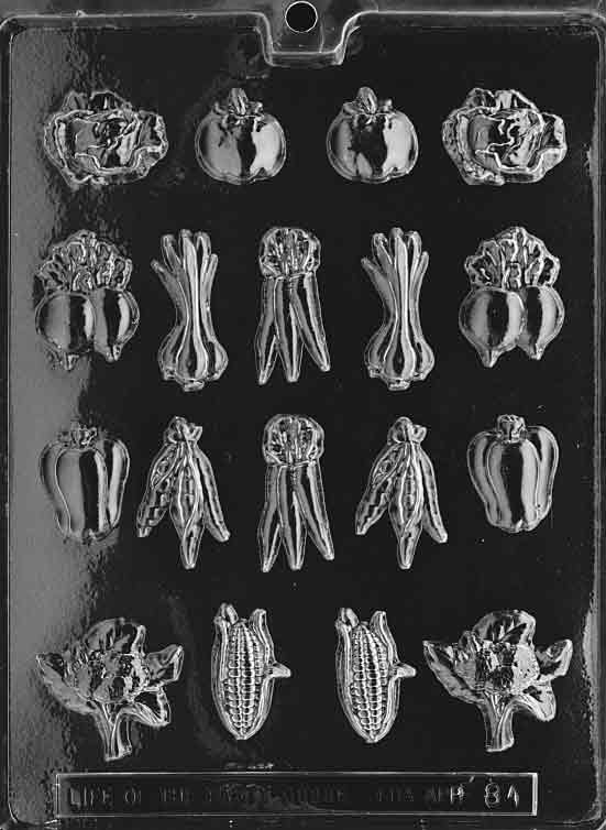Bite Size Veggies Chocolate Mould by Home Chocolate Factory - professional pastry and chocolate equipment