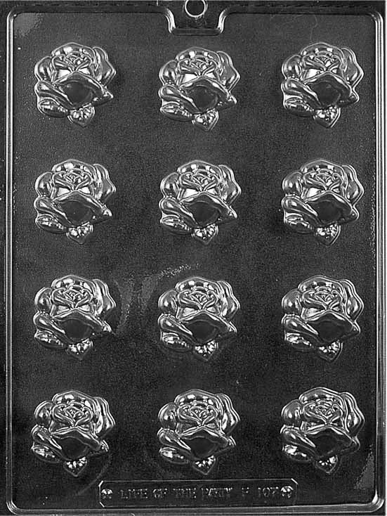 Pretty Bite Size Rose Mould by Home Chocolate Factory - professional pastry and chocolate equipment