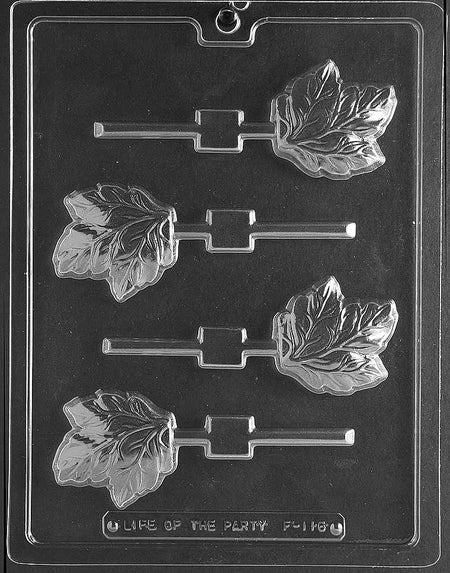 Leaf Lollipop Chocolate Mould by Home Chocolate Factory - professional pastry and chocolate equipment