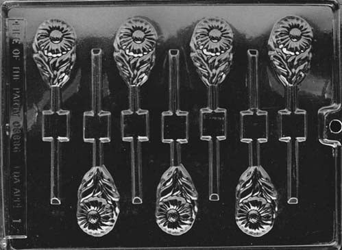 Small Daisy Lollipop Chocolate Mould by Home Chocolate Factory - professional pastry and chocolate equipment