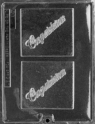 Congratulations Chocolate Mould 2 by Home Chocolate Factory - professional pastry and chocolate equipment