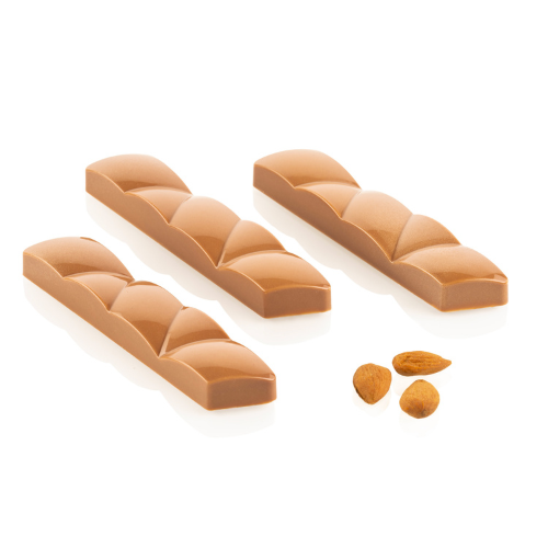 Silikomart Gemma-B Polycarbonate Snack Bar Mould by Home Chocolate Factory - professional pastry and chocolate equipment