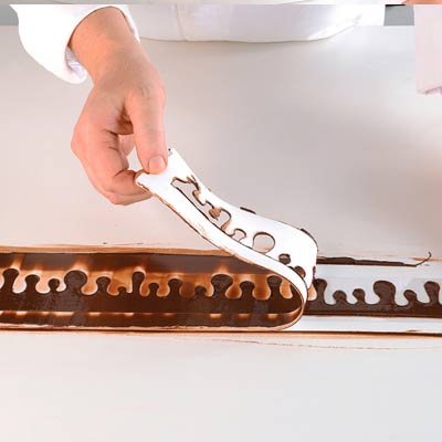 Silikomart Goccia Cake Edge Decoration Kit by Home Chocolate Factory - professional pastry and chocolate equipment