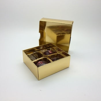 Gold Box (4 Choc) - Bulk 25 pack by Home Chocolate Factory - professional pastry and chocolate equipment