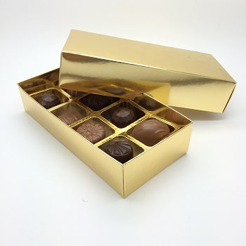 Gold Box (8 Choc) - Bulk 25 Pack by Home Chocolate Factory - professional pastry and chocolate equipment