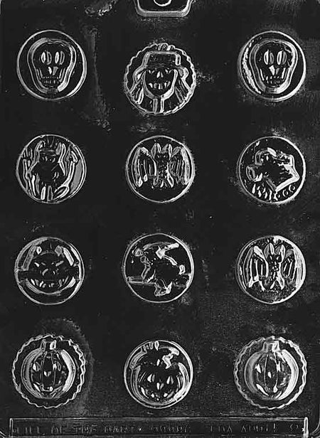 Assorted Halloween Mints Chocolate Mould by Home Chocolate Factory - professional pastry and chocolate equipment