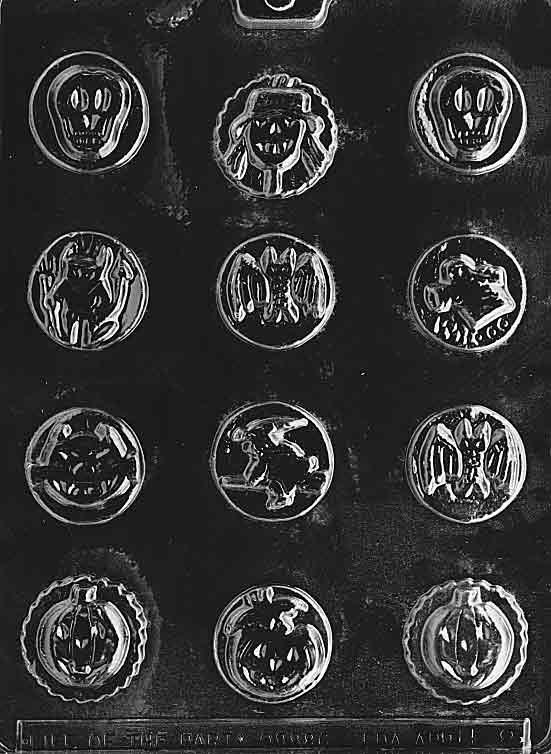 Assorted Halloween Mints Chocolate Mould by Home Chocolate Factory - professional pastry and chocolate equipment