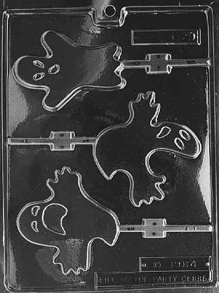 Ghost Lollipop Chocolate Mould by Home Chocolate Factory - professional pastry and chocolate equipment