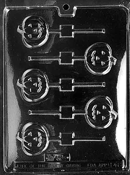 Pumpkin Lollipop Chocolate Mould by Home Chocolate Factory - professional pastry and chocolate equipment