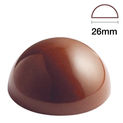 Cabrellon 2.7cm Half Sphere Polycarbonate Chocolate Mould by Home Chocolate Factory - professional pastry and chocolate equipment