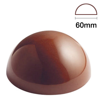 Cacao Barry 6cm Half Sphere Polycarbonate Chocolate Mould by Home Chocolate Factory - professional pastry and chocolate equipment
