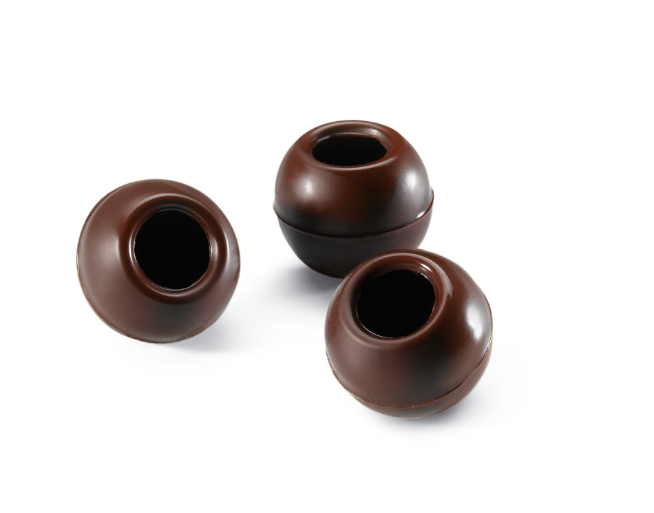 ICAM Dark Chocolate Truffle Shells 504 box 25mm dia