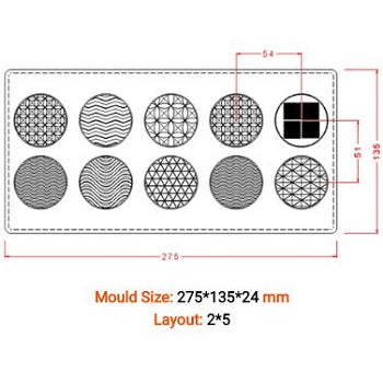 Implast Ø44mm 7g Round Tasting Tablet Polycarbonate Chocolate Mould by Home Chocolate Factory - professional pastry and chocolate equipment