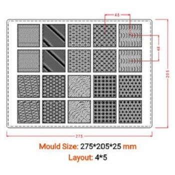 Implast 7g Square Tasting Tablet Polycarbonate Chocolate Mould by Home Chocolate Factory - professional pastry and chocolate equipment