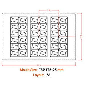 Implast 104 g Break Apart Bar Polycarbonate Chocolate Mould by Home Chocolate Factory - professional pastry and chocolate equipment