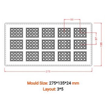 Implast 6g Mini Tasting Bar Polycarbonate Chocolate Mould by Home Chocolate Factory - professional pastry and chocolate equipment