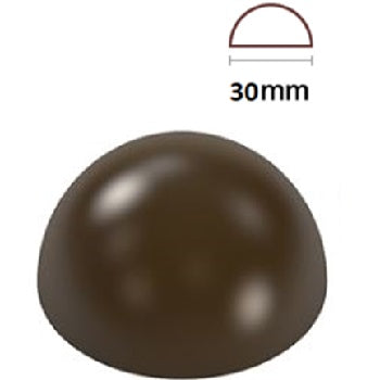 Implast 3cm Half Sphere Polycarbonate Chocolate Mould by Home Chocolate Factory - professional pastry and chocolate equipment