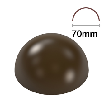 Implast 7cm Half Sphere Polycarbonate Chocolate Mould by Home Chocolate Factory - professional pastry and chocolate equipment