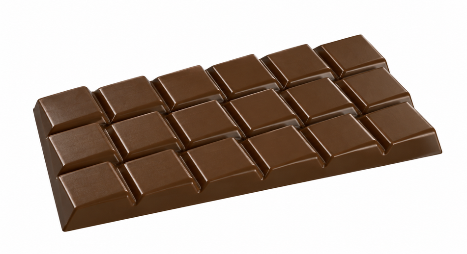 Implast 100g Angled Break Apart Bar Polycarbonate Chocolate Mould