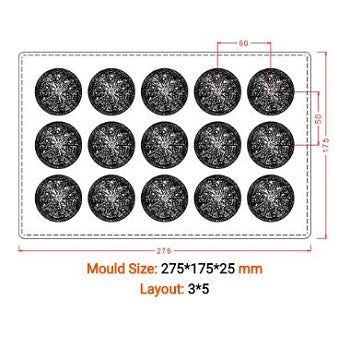 Implast 7g Orange Slice Polycarbonate Chocolate Mould by Home Chocolate Factory - professional pastry and chocolate equipment