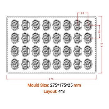 Implast Crown Praline Polycarbonate Chocolate Mould by Home Chocolate Factory - professional pastry and chocolate equipment
