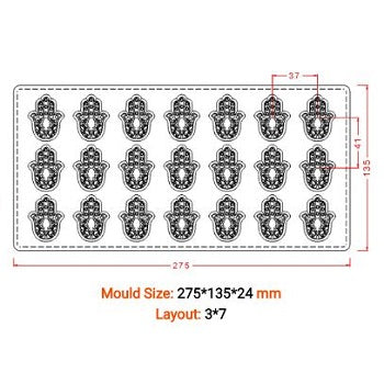 Implast Hamsa Praline Polycarbonate Chocolate Mould by Home Chocolate Factory - professional pastry and chocolate equipment