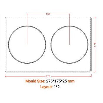 Implast 66g Flat Disc Bar Polycarbonate Chocolate Mould by Home Chocolate Factory - professional pastry and chocolate equipment