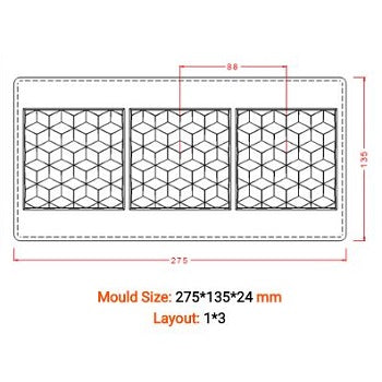 Implast 60g 3D Square Bar Polycarbonate Chocolate Mould by Home Chocolate Factory - professional pastry and chocolate equipment