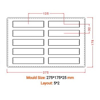 Implast 24g Snack Bar Polycarbonate Chocolate Mould by Home Chocolate Factory - professional pastry and chocolate equipment