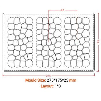 Implast 80g Bubble Bar Polycarbonate Chocolate Mould by Home Chocolate Factory - professional pastry and chocolate equipment