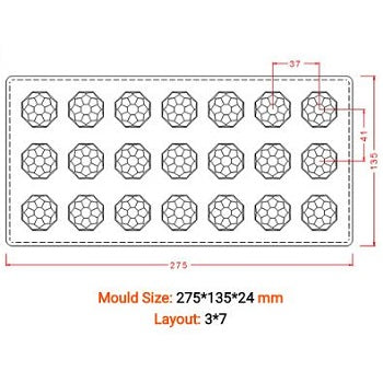 Implast Diamond Praline Polycarbonate Chocolate Mould by Home Chocolate Factory - professional pastry and chocolate equipment
