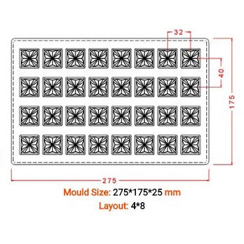 Implast Peaked Praline Polycarbonate Chocolate Mould by Home Chocolate Factory - professional pastry and chocolate equipment