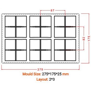 Implast 40g Square Bar Polycarbonate Chocolate Mould by Home Chocolate Factory - professional pastry and chocolate equipment