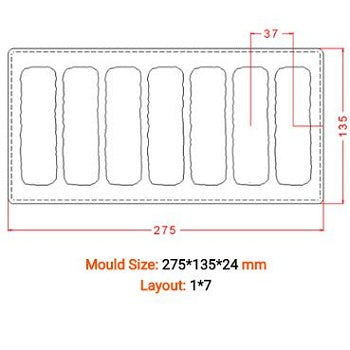 Implast 40g Snack Bar Polycarbonate Chocolate Mould by Home Chocolate Factory - professional pastry and chocolate equipment