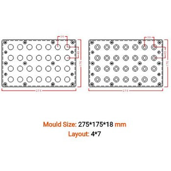 Implast Ø20 Magnetic Truffle Mould Polycarbonate Chocolate Mould by Home Chocolate Factory - professional pastry and chocolate equipment