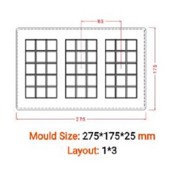 Implast 50g Break Apart Bar Polycarbonate Chocolate Mould by Home Chocolate Factory - professional pastry and chocolate equipment