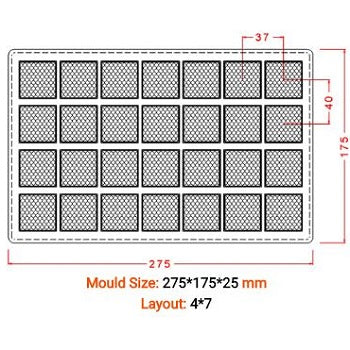 Implast 5g Tasting Tablet Polycarbonate Chocolate Mould by Home Chocolate Factory - professional pastry and chocolate equipment