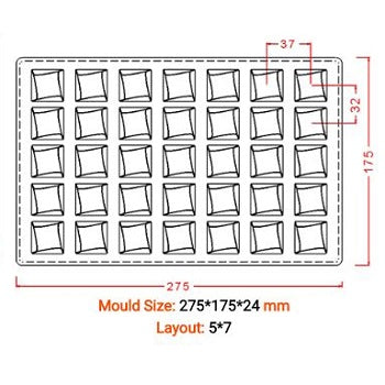 Implast Rounded Cube Praline Polycarbonate Chocolate Mould by Home Chocolate Factory - professional pastry and chocolate equipment