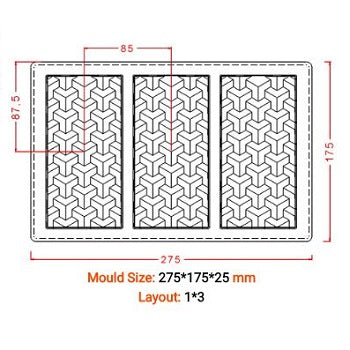Implast 80g 3D Bar Polycarbonate Chocolate Mould by Home Chocolate Factory - professional pastry and chocolate equipment