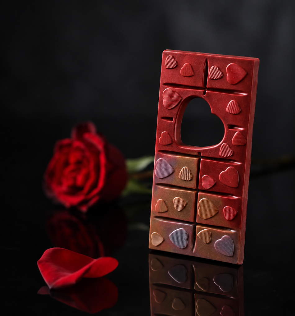 Implast 105g Heart Bar Polycarbonate Chocolate Mould