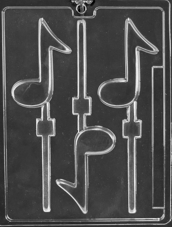 Musical Note Lollipop Chocolate Mould by Home Chocolate Factory - professional pastry and chocolate equipment