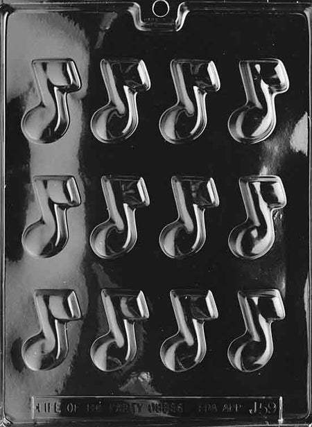 Musical Note Chocolate Mould by Home Chocolate Factory - professional pastry and chocolate equipment