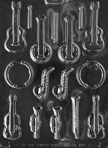 Musical Instruments Chocolate Mould by Home Chocolate Factory - professional pastry and chocolate equipment