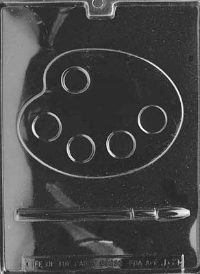 Palette and Brush Chocolate Mould by Home Chocolate Factory - professional pastry and chocolate equipment
