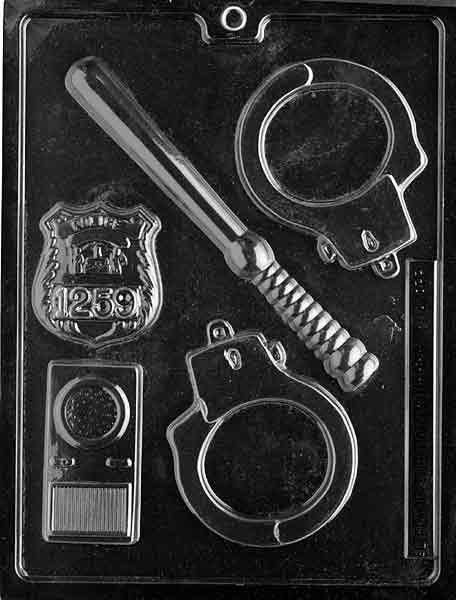 Policeman Set Chocolate Mould by Home Chocolate Factory - professional pastry and chocolate equipment