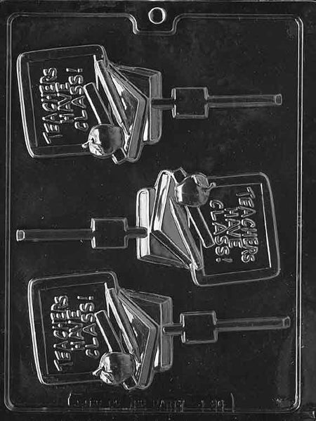 Teacher Lollipop Chocolate Mould by Home Chocolate Factory - professional pastry and chocolate equipment