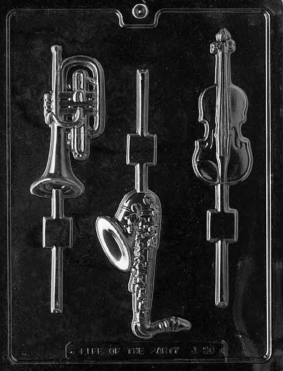 Musical Instruments Lollipop Chocolate Mould by Home Chocolate Factory - professional pastry and chocolate equipment