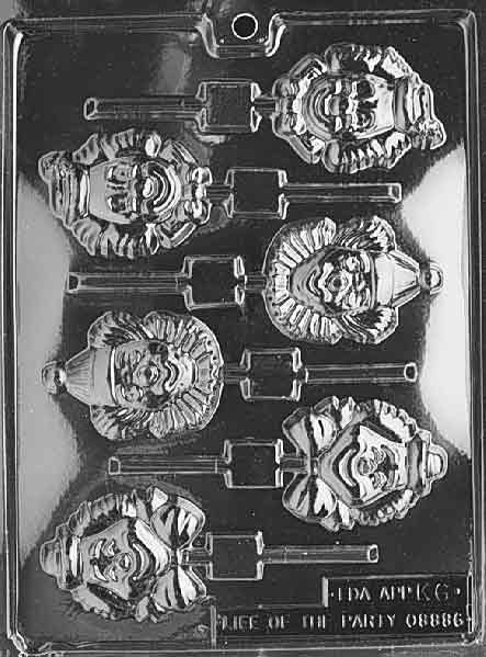 Clown Lollipop Chocolate Mould by Home Chocolate Factory - professional pastry and chocolate equipment