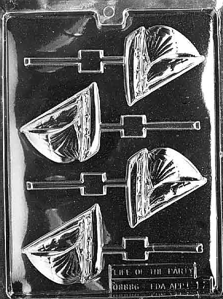 Sailboat Lollipop Chocolate Mould by Home Chocolate Factory - professional pastry and chocolate equipment